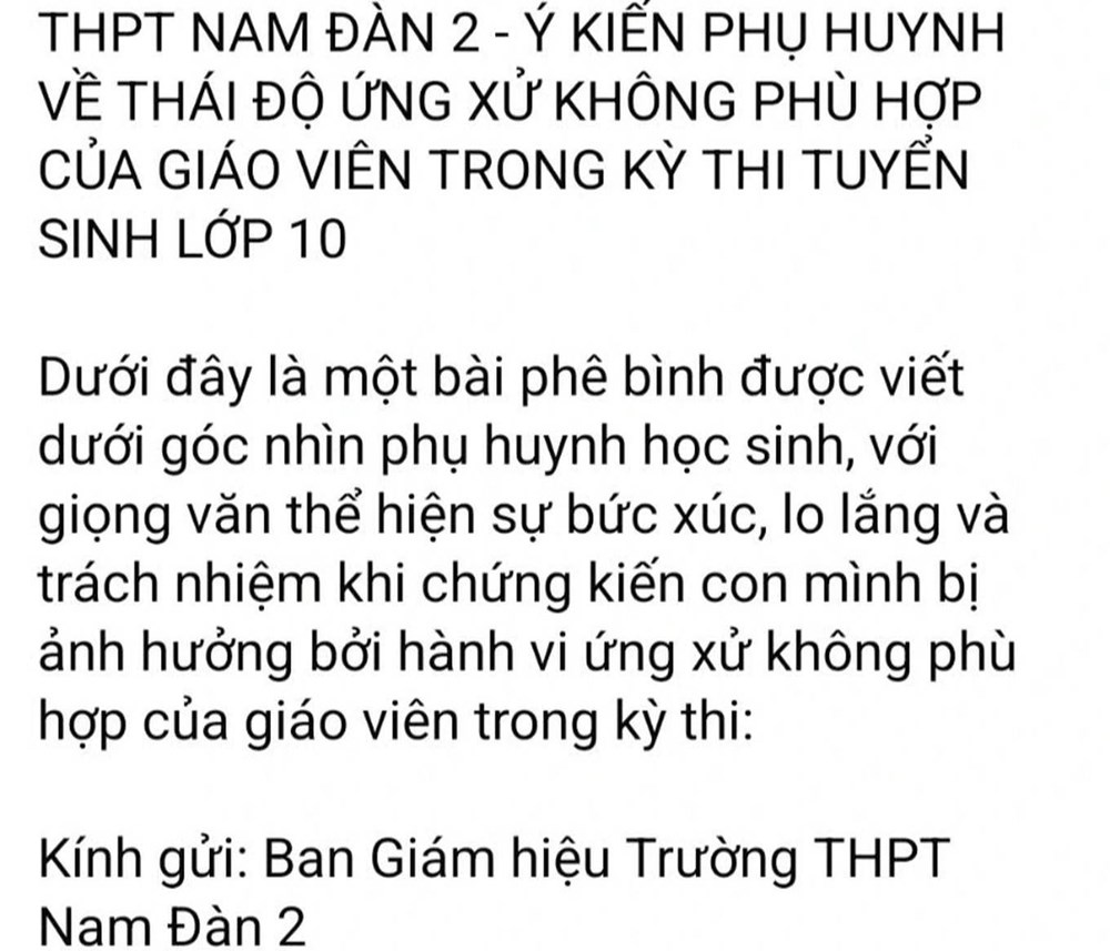 Miệt thị thí sinh, một giám thị bị đình chỉ coi thi - ảnh 1
