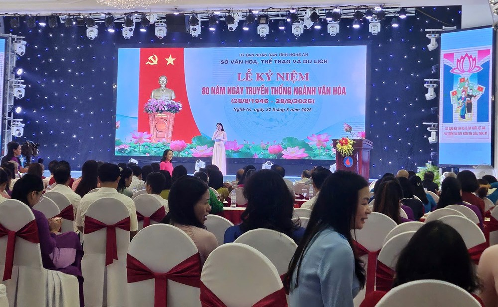 Nghệ An long trọng kỷ niệm 80 năm ngày truyền thống ngành Văn hóa - ảnh 1