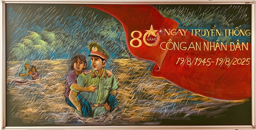 Thầy giáo “tái hiện” lịch sử mừng ngày Quốc khánh bằng phấn màu - ảnh 6