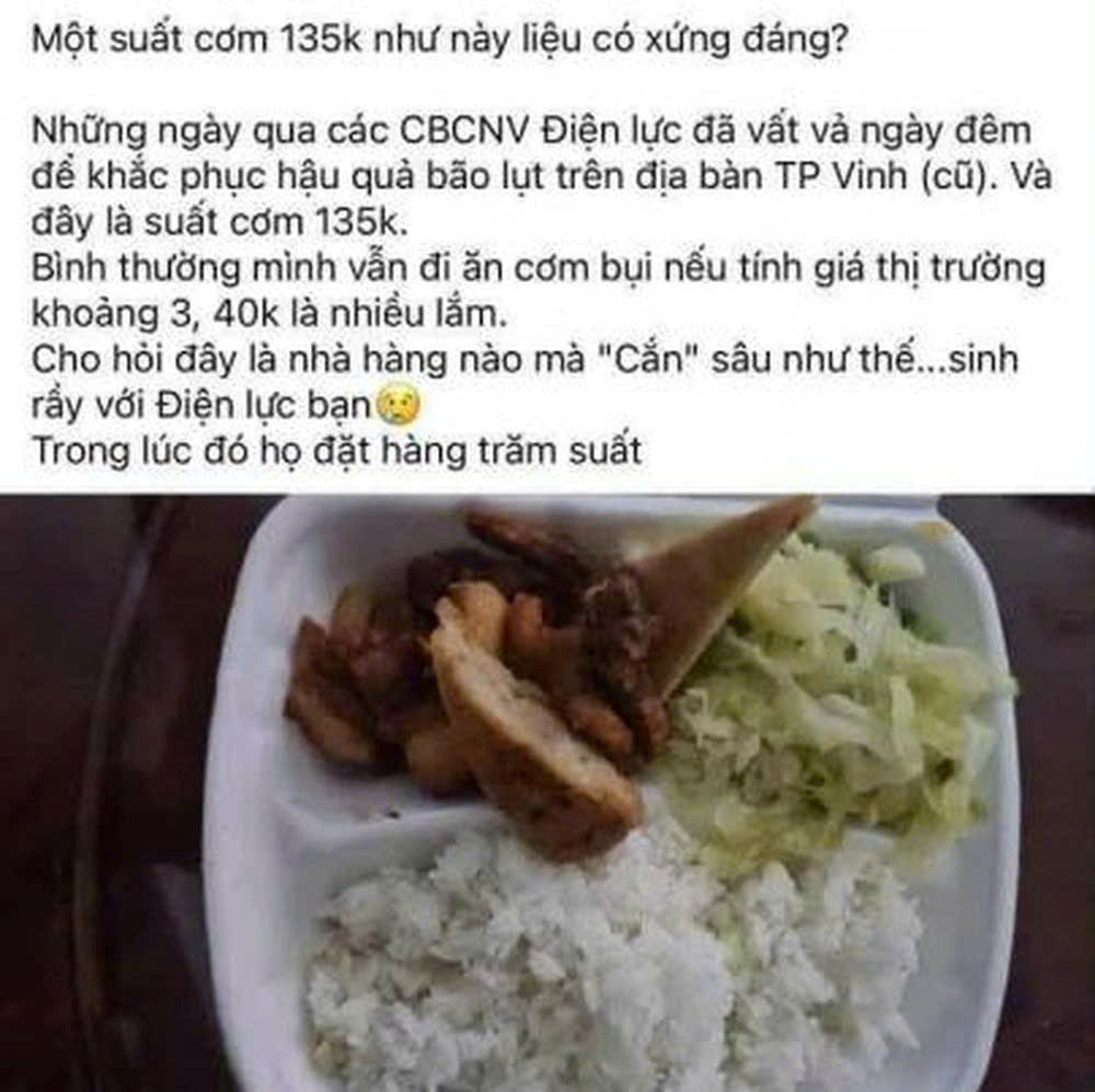 Lý giải về suất cơm bình dân giá đắt đỏ bán cho thợ điện “gây bão” dư luận - ảnh 3