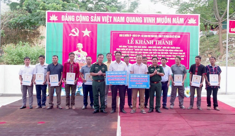 “Làng văn hóa Quân - Dân kiểu mẫu”, điểm sáng gắn kết nơi biên giới Nghệ An - ảnh 4