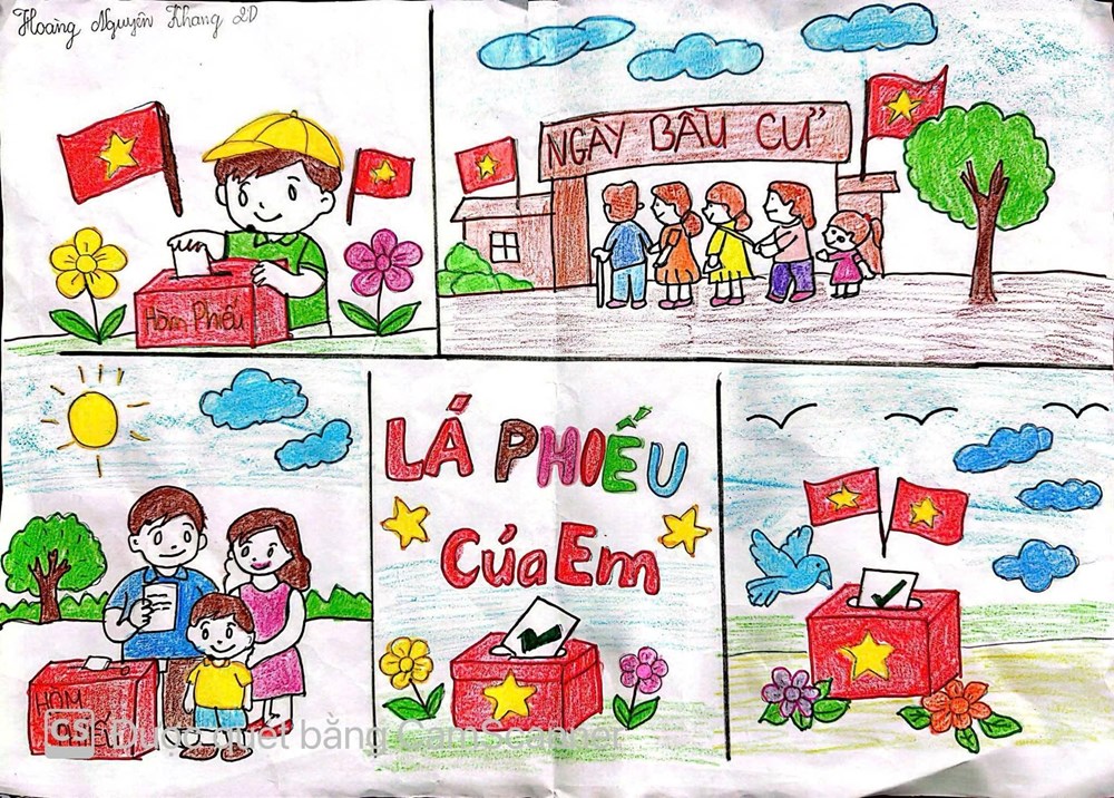 Tuổi trẻ lan tỏa thông điệp bầu cử qua những bức tranh vẽ cổ động - ảnh 6