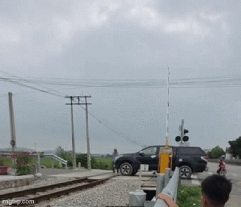 Xử phạt, tước giấy phép lái xe nữ tài xế cố vượt rào chắn đường sắt - ảnh 2