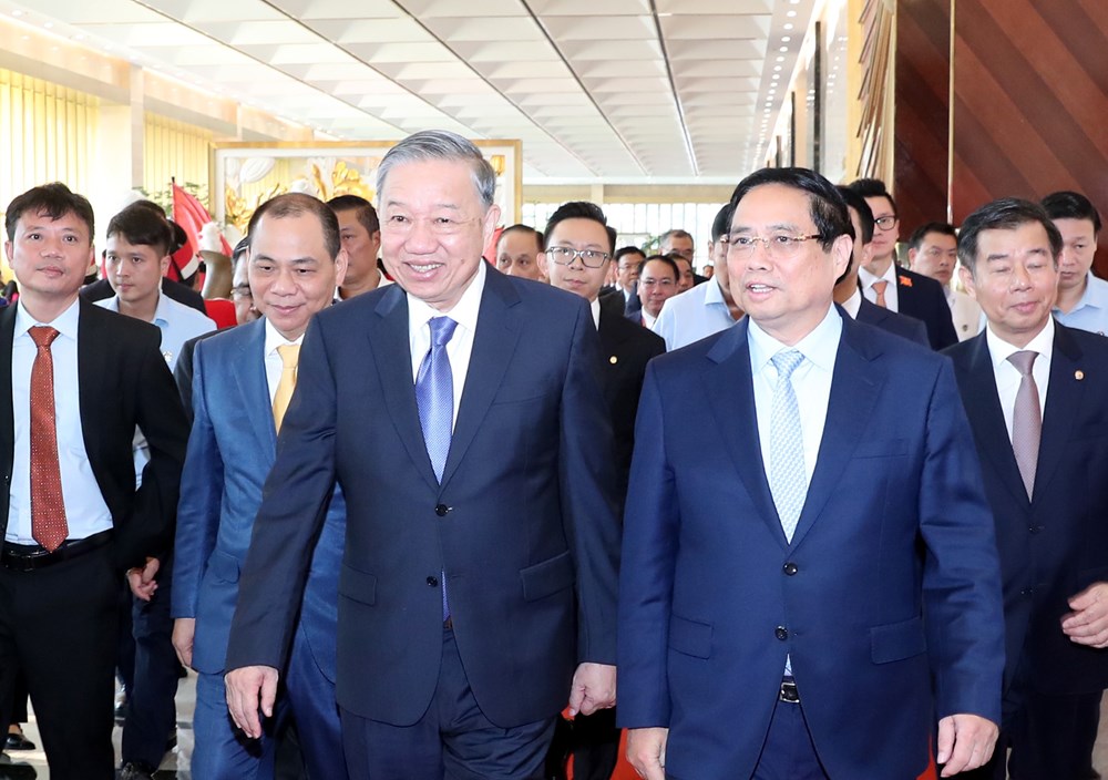 Tổng Bí thư Tô Lâm dự Lễ khai mạc Triển lãm Thành tựu đất nước - ảnh 1