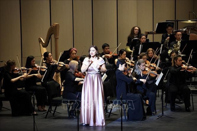 Tổng Bí thư, Chủ tịch nước và Thủ tướng Slovakia dự hòa nhạc hữu nghị Việt Nam - Slovakia - ảnh 4