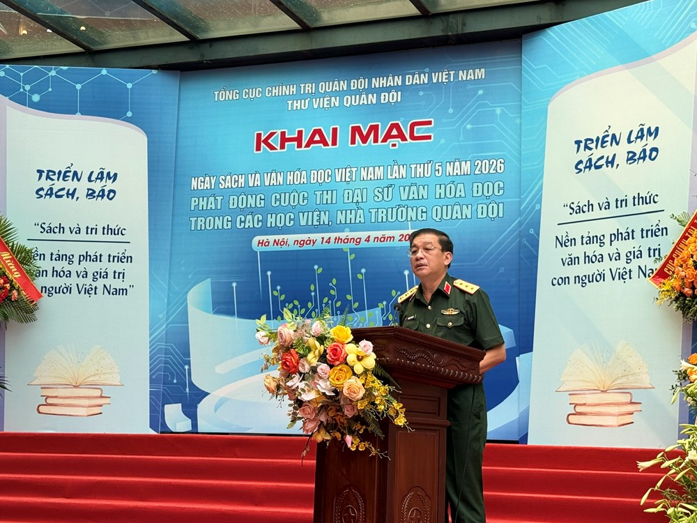 Khai mạc Ngày Sách và Văn hóa đọc lần thứ 5 năm 2026 trong QĐND Việt Nam - ảnh 1