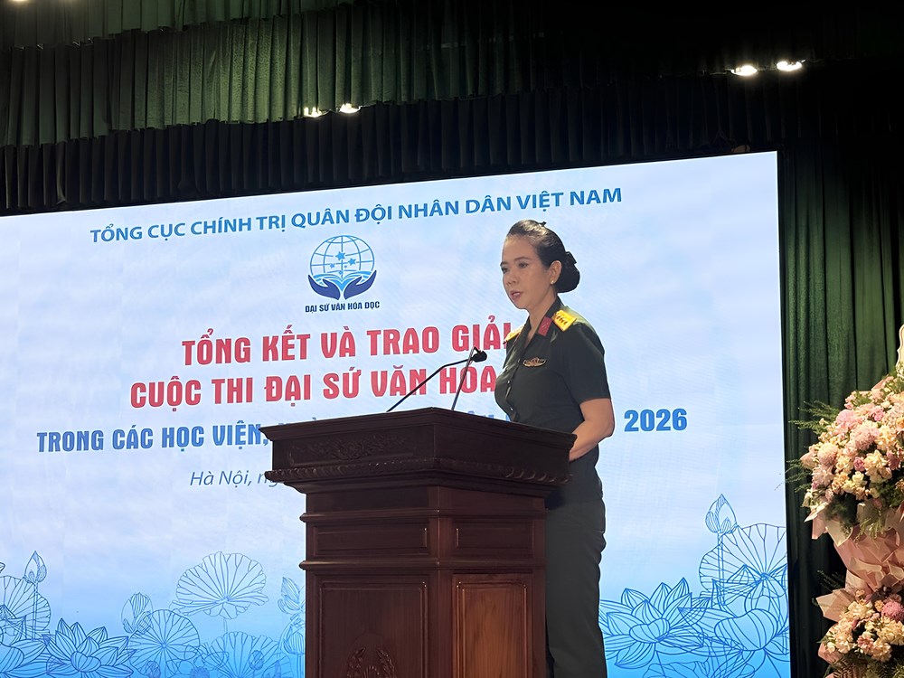 Trao 3 danh hiệu “Đại sứ Văn hóa đọc” trong các học viện, nhà trường Quân đội - ảnh 2
