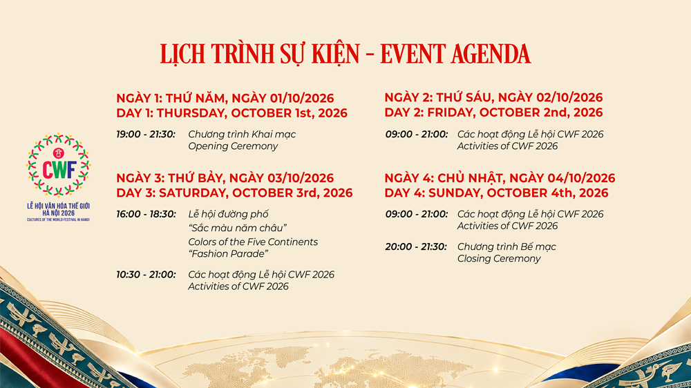 Đón chờ nhiều hoạt động đặc sắc của Lễ hội Văn hóa thế giới tại Hà Nội lần thứ hai - ảnh 1