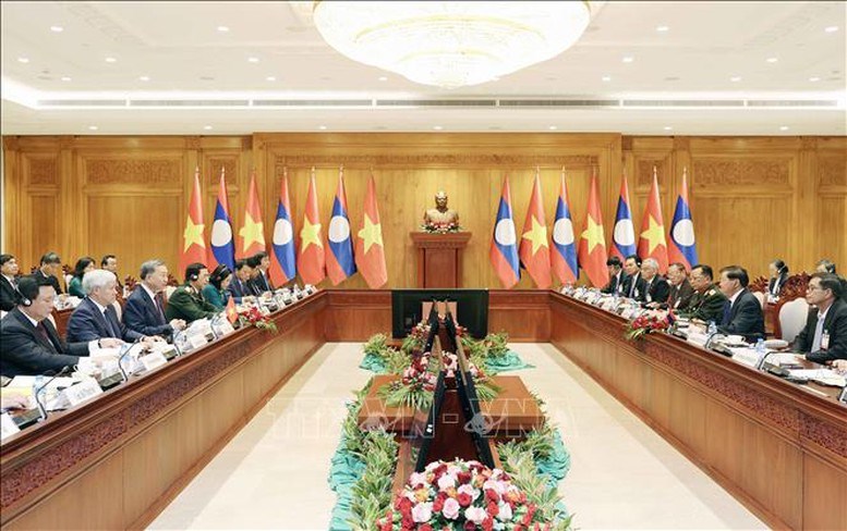 Chủ tịch nước Tô Lâm hội đàm với Tổng Bí thư, Chủ tịch nước CHDCND Lào Thongloun Sisoulith - ảnh 2