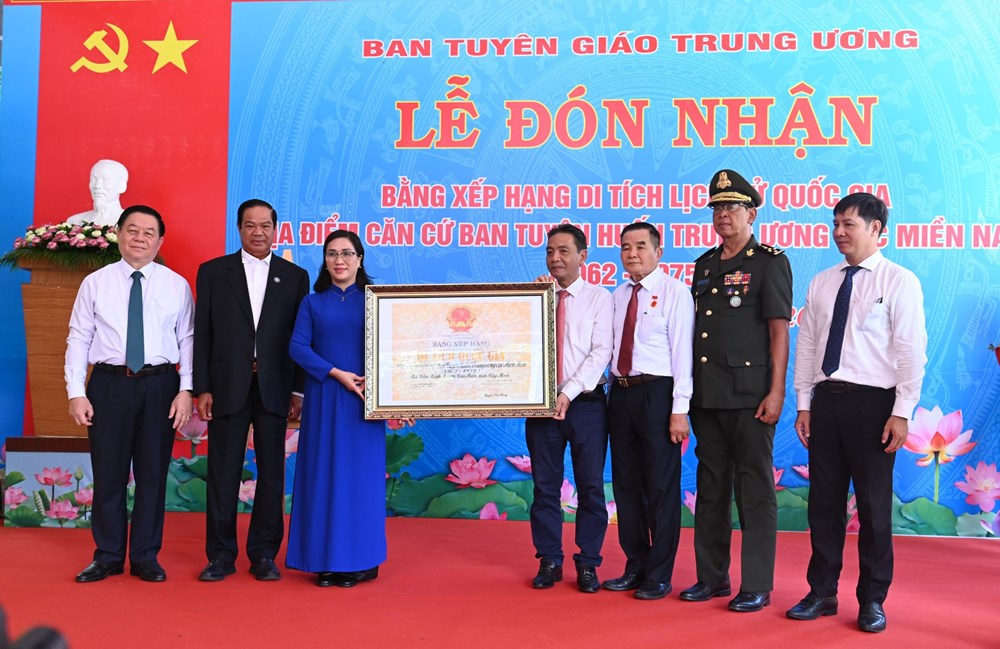 Đón nhận xếp hạng Di tích lịch sử quốc gia Ban Tuyên huấn Trung ương Cục miền Nam - ảnh 3
