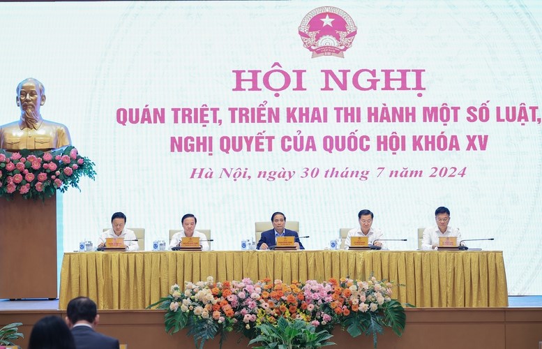 Chính phủ tổ chức Hội nghị quán triệt, triển khai một số luật, nghị quyết của Quốc hội khoá XV - ảnh 1