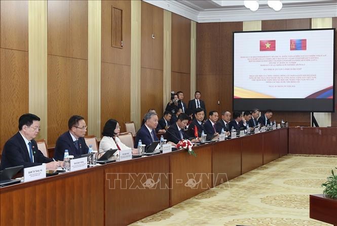 Tổng Bí thư, Chủ tịch nước Tô Lâm hội đàm với Tổng thống Mông Cổ - ảnh 2