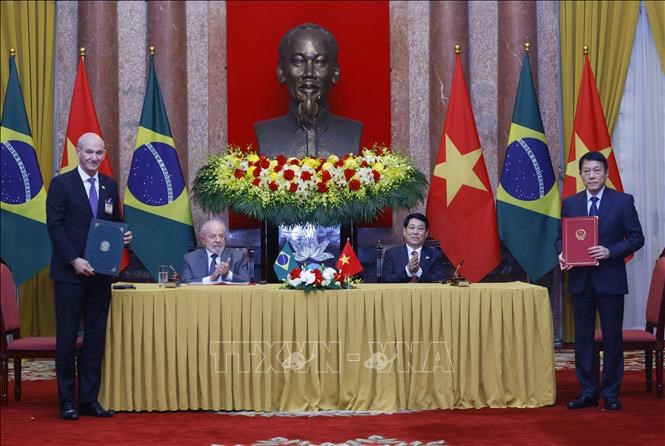 Chủ tịch nước Lương Cường hội đàm với Tổng thống Brazil - ảnh 2