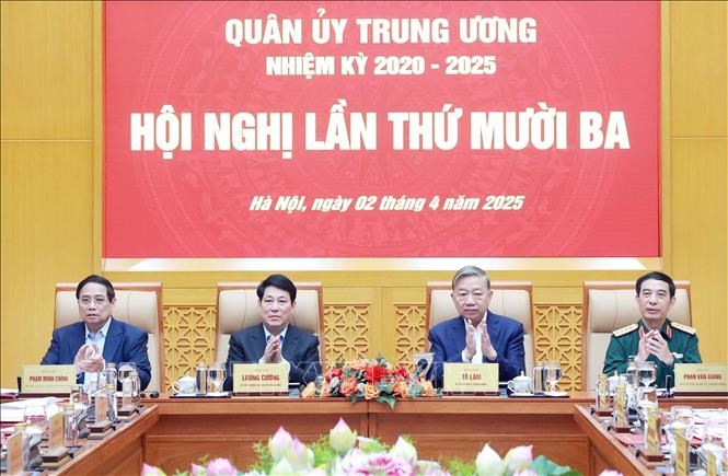 Tổng Bí thư Tô Lâm chủ trì Hội nghị Quân ủy Trung ương lần thứ mười ba - ảnh 3
