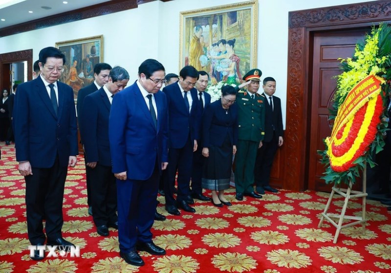 Thủ tướng Phạm Minh Chính sẽ dự lễ truy điệu đồng chí Khamtay Siphandone - ảnh 1