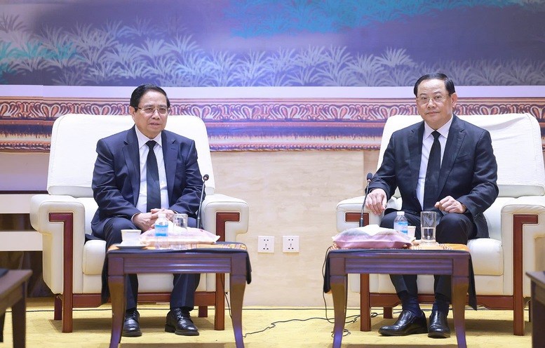 Thủ tướng Phạm Minh Chính dự Lễ truy điệu đồng chí Khamtay Siphandone - ảnh 5