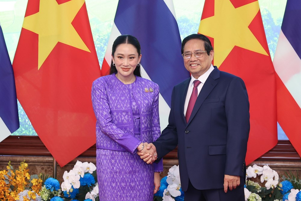 Thủ tướng Phạm Minh Chính chủ trì lễ đón chính thức Thủ tướng Thái Lan thăm Việt Nam - ảnh 4
