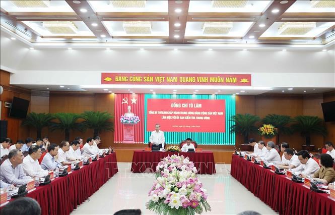 Tổng Bí thư Tô Lâm làm việc với Ủy ban Kiểm tra Trung ương - ảnh 2