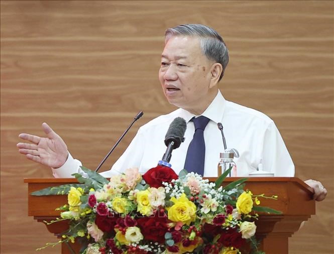 Tổng Bí thư Tô Lâm làm việc với Đảng ủy Mặt trận Tổ quốc, các đoàn thể Trung ương - ảnh 3