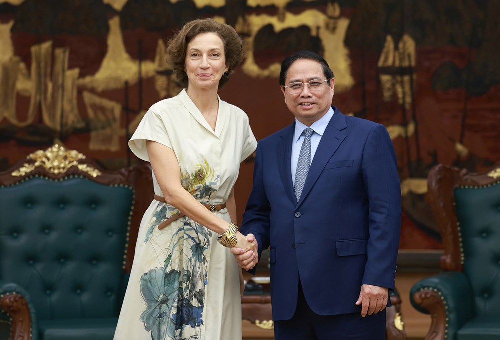 Thủ tướng đề nghị UNESCO tiếp tục ủng hộ ghi danh hồ sơ và bảo tồn các di sản văn hóa của Việt Nam - ảnh 1