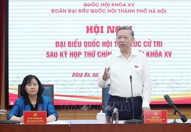 Tổng Bí thư Tô Lâm tiếp xúc cử tri Hà Nội sau Kỳ họp thứ 9, Quốc hội khóa XV - ảnh 1