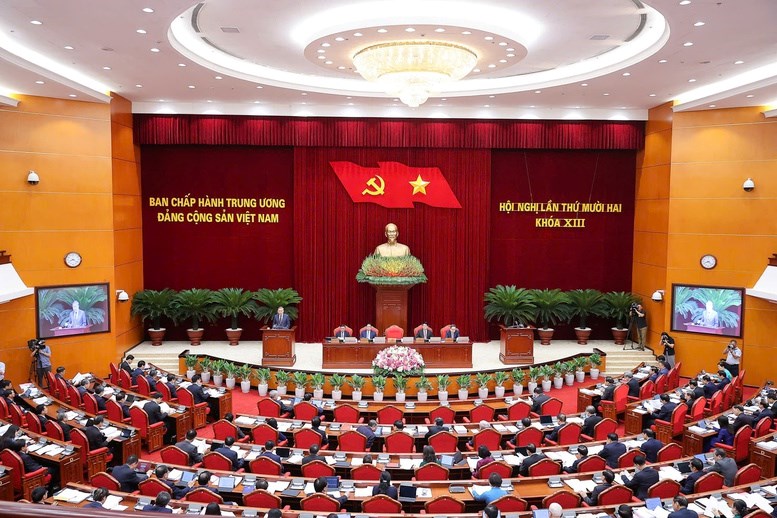 Ngày làm việc thứ nhất Hội nghị lần thứ 12 Ban Chấp hành Trung ương Đảng khóa XIII - ảnh 1
