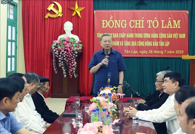 Tổng Bí thư Tô Lâm kiểm tra vận hành hoạt động hệ thống chính trị xã Si Pa Phìn (tỉnh Điện Biên) - ảnh 4