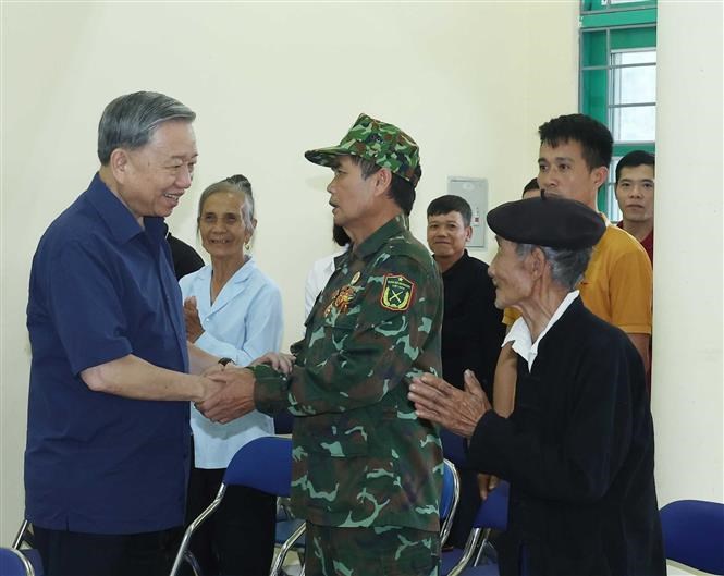 Tổng Bí thư Tô Lâm kiểm tra vận hành hoạt động hệ thống chính trị xã Si Pa Phìn (tỉnh Điện Biên) - ảnh 7