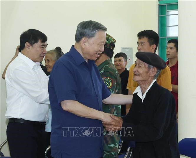 Tổng Bí thư Tô Lâm kiểm tra vận hành hoạt động hệ thống chính trị xã Si Pa Phìn (tỉnh Điện Biên) - ảnh 8
