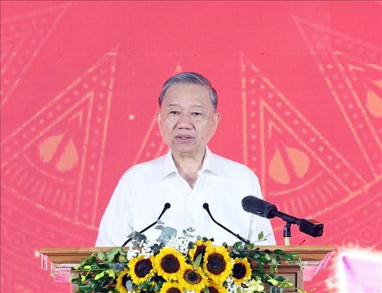 Tổng Bí Thư Tô Lâm dự Lễ khởi công Trường liên cấp Tiểu học, THCS xã Si Pa Phìn, tỉnh Điện Biên - ảnh 3