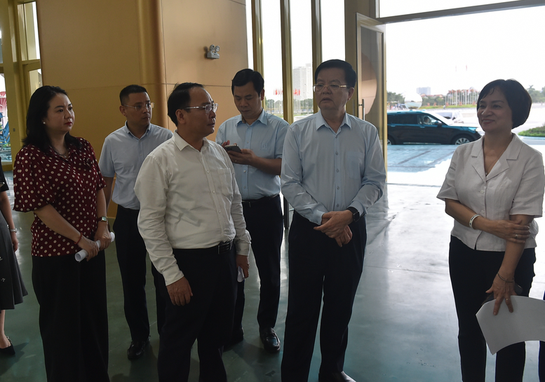 Kiểm tra, đôn đốc công tác triển khai thi công Triển lãm thành tựu nước - ảnh 2