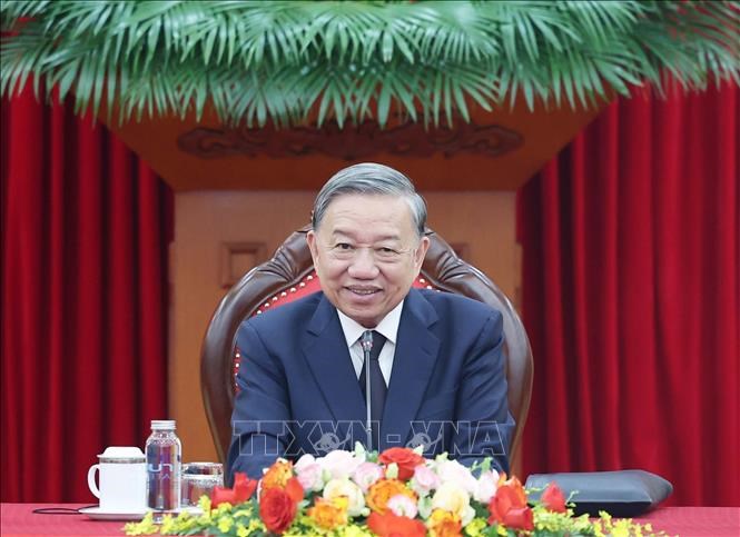 Tổng Bí thư Tô Lâm điện đàm với Chủ tịch Đảng Nhân dân Campuchia Hun Sen - ảnh 1