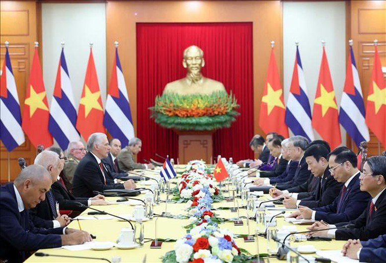 Tổng Bí thư Tô Lâm hội đàm với Bí thư thứ nhất Đảng Cộng sản Cuba, Chủ tịch nước Cuba Miguel Díaz-Canel Bermúdez - ảnh 2