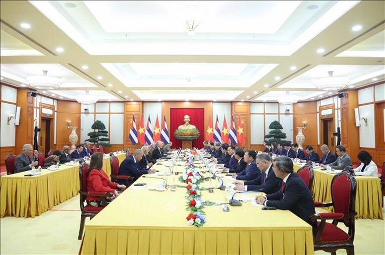 Tổng Bí thư Tô Lâm hội đàm với Bí thư thứ nhất Đảng Cộng sản Cuba, Chủ tịch nước Cuba Miguel Díaz-Canel Bermúdez - ảnh 3