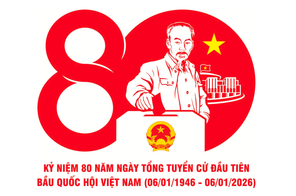 Công bố mẫu biểu trưng kỷ niệm 80 năm Ngày Tổng tuyển cử đầu tiên bầu Quốc hội Việt Nam - ảnh 1
