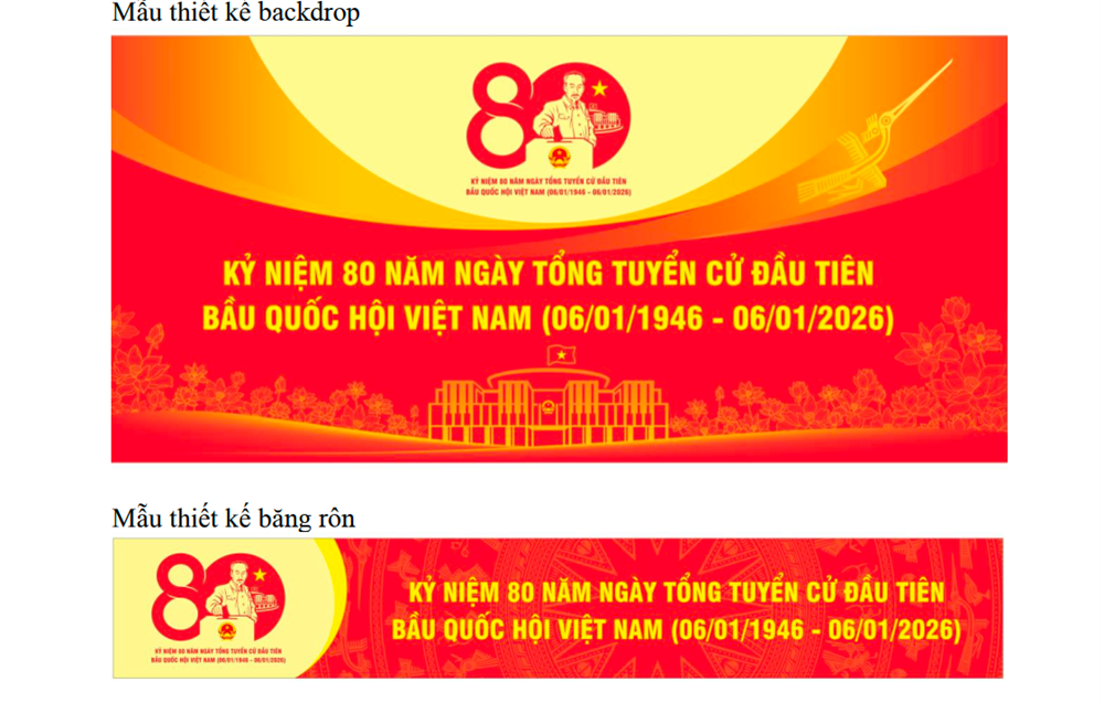 Công bố mẫu biểu trưng kỷ niệm 80 năm Ngày Tổng tuyển cử đầu tiên bầu Quốc hội Việt Nam - ảnh 2