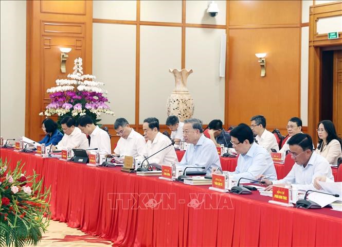 Bộ Chính trị làm việc với Ban Thường vụ Đảng ủy Chính phủ - ảnh 2