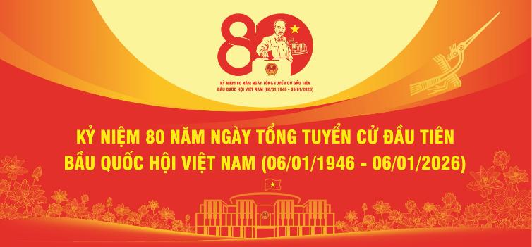 Mẫu biểu trưng, bộ nhận diện chính thức kỷ niệm 80 năm Ngày Tổng tuyển cử đầu tiên bầu Quốc hội Việt Nam - ảnh 2