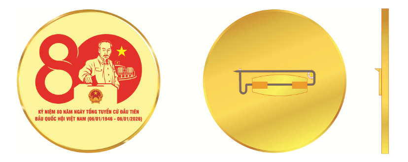 Mẫu biểu trưng, bộ nhận diện chính thức kỷ niệm 80 năm Ngày Tổng tuyển cử đầu tiên bầu Quốc hội Việt Nam - ảnh 5