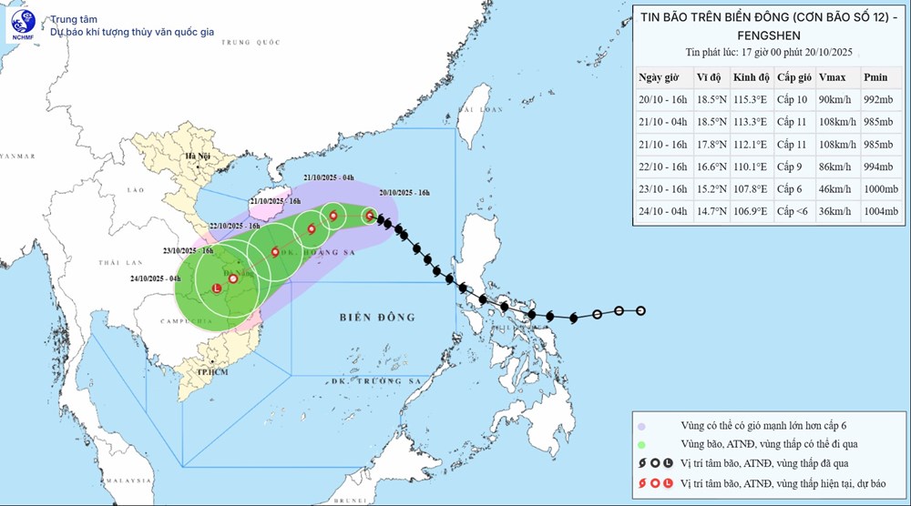 Bão số 12 có khả năng gây mưa lớn trên diện rộng, kéo dài nhiều ngày, Thủ tướng yêu cầu chủ động ứng phó - ảnh 1