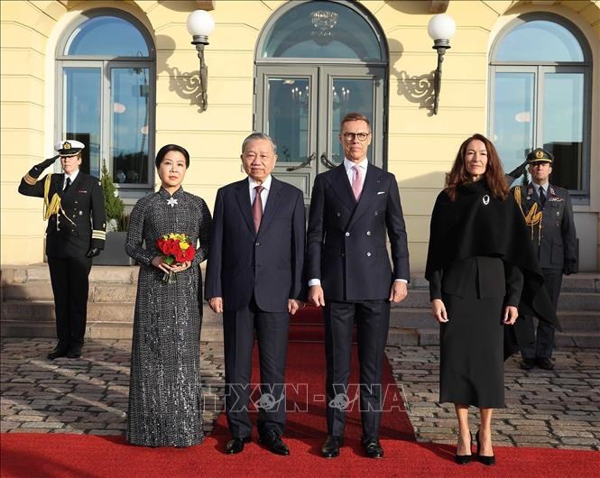 Lễ đón Tổng Bí thư Tô Lâm và phu nhân thăm chính thức Cộng hòa Phần Lan - ảnh 1