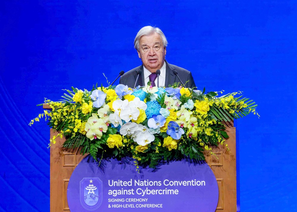 Phát biểu của Tổng Thư ký Liên Hợp Quốc António Guterres tại Lễ mở ký Công ước của Liên Hợp Quốc về chống tội phạm mạng - ảnh 1