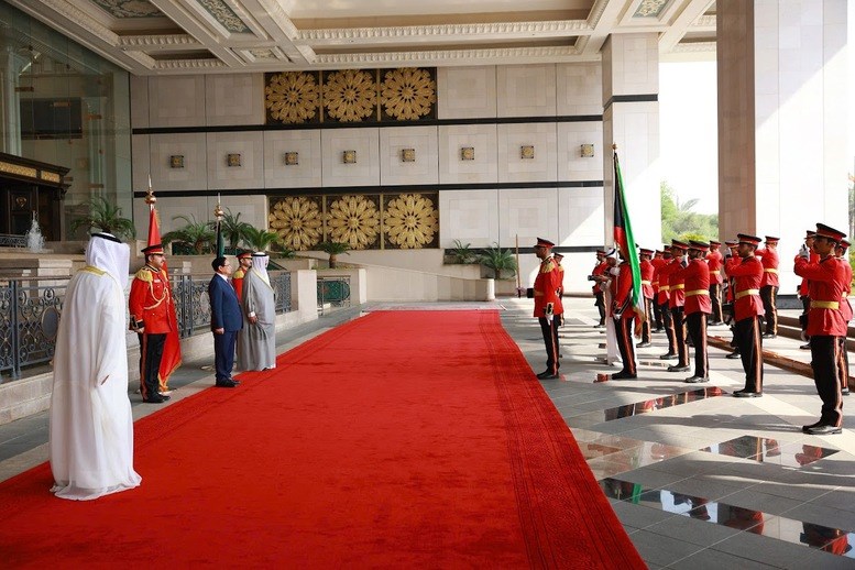 Thủ tướng Kuwait chủ trì lễ đón chính thức Thủ tướng Phạm Minh Chính - ảnh 3