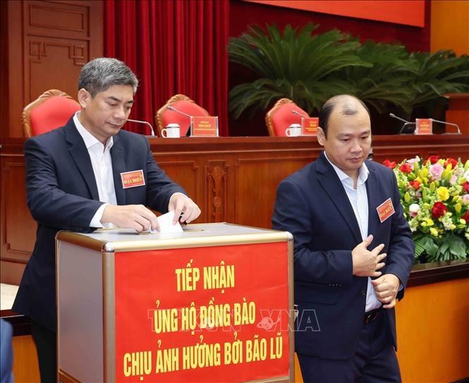 Tổng Bí thư Tô Lâm và các đại biểu ủng hộ đồng bào bão lũ - ảnh 3