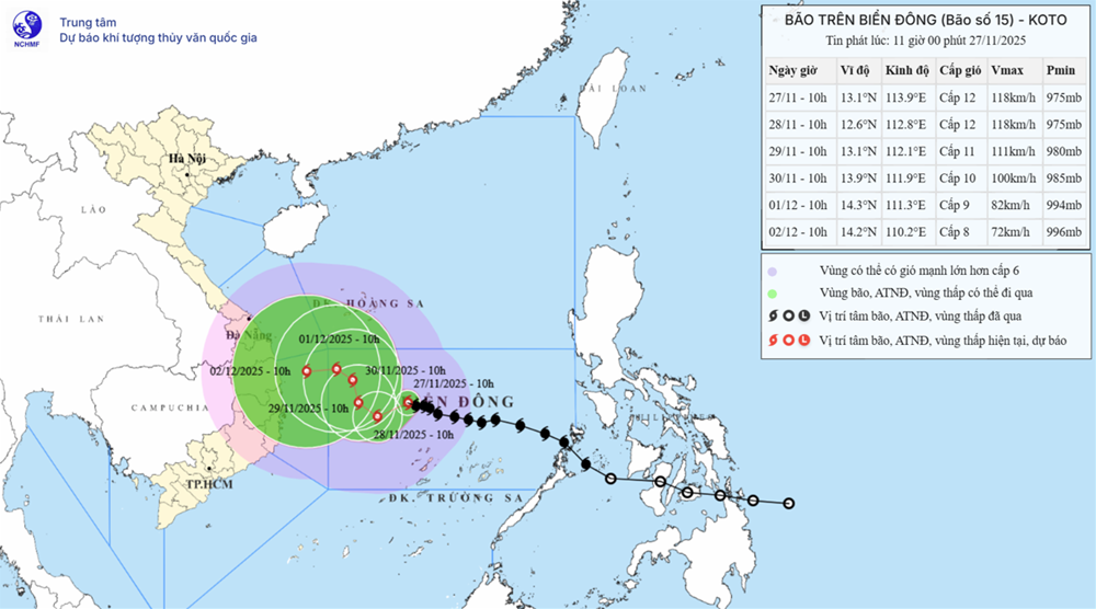 Bão số 15 có khả năng gây mưa lớn trở lại tại 4 tỉnh miền Trung, Phó Thủ tướng yêu cầu xây dựng kịch bản ứng phó  - ảnh 1