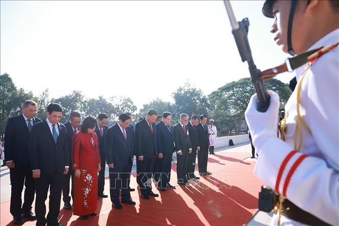 Lễ đón trọng thể Tổng Bí thư Tô Lâm tại thủ đô Viêng Chăn (Lào) - ảnh 7