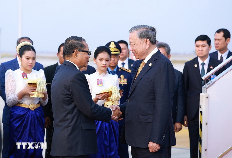 Tổng Bí thư Tô Lâm bắt đầu chuyến thăm cấp Nhà nước tới Vương quốc Campuchia - ảnh 1