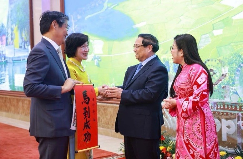 Thủ tướng Phạm Minh Chính chủ trì chiêu đãi Đoàn ngoại giao tại Việt Nam - ảnh 2