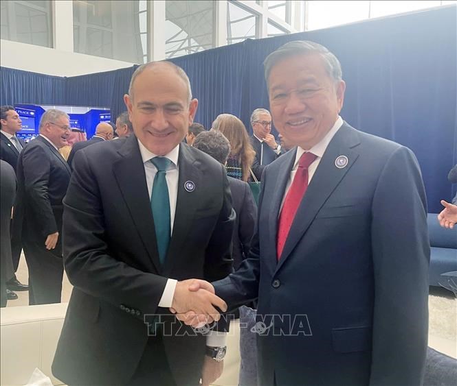 Tổng Bí thư Tô Lâm gặp lãnh đạo các nước nhân dịp tham dự cuộc họp khai mạc Hội đồng Hòa bình về Gaza - ảnh 3