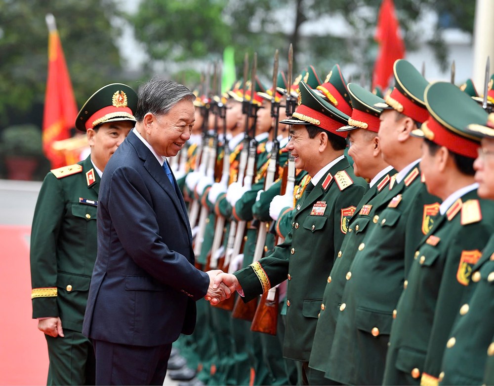 Tổng Bí thư Tô Lâm thăm và làm việc với Học viện Kỹ thuật quân sự - ảnh 1